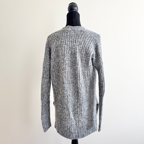 Vintage Abercrombie & Fitch Heather Grey Knit Cardigan – Size XS/S wool blend - Picture 2 of 3